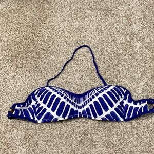 Trina Turk Bathing Suit Bikini Top with strap and gold beads size 6